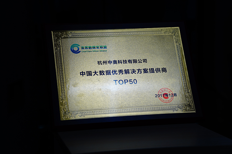 2017中國大數據優秀解決方案提供商TOP50